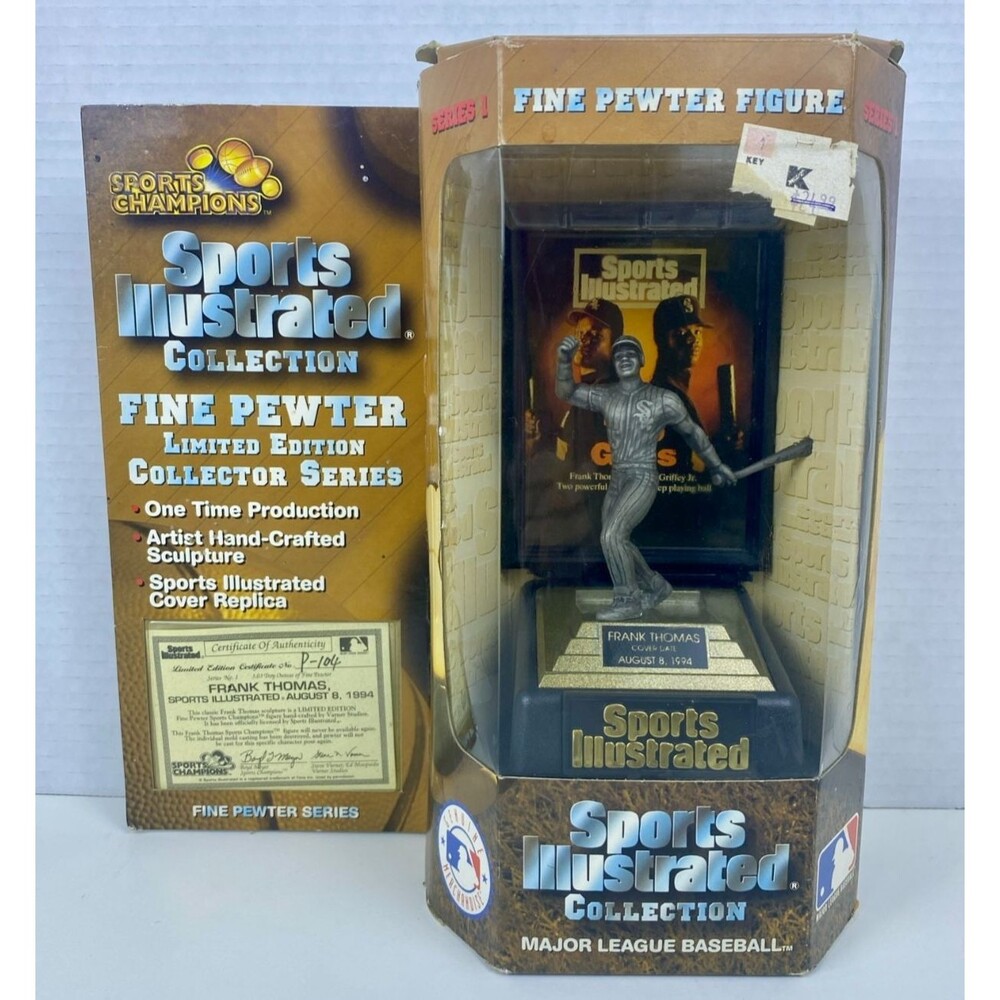 Frank Thomas White Sox Pewter Figure 1994 SI Cover w/ COA MLB